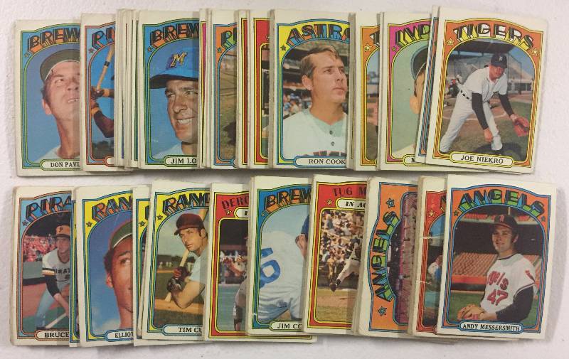 lot 1022 image: Lot of Over 80 1972 Topps Baseball Cards