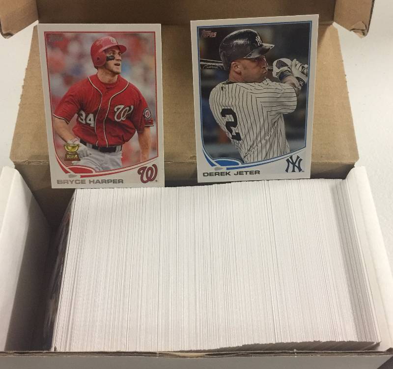 lot 1028 image: Complete 2013 Topps Series 1 set #1-330 w Bryce Harper and Derek Jeter & More