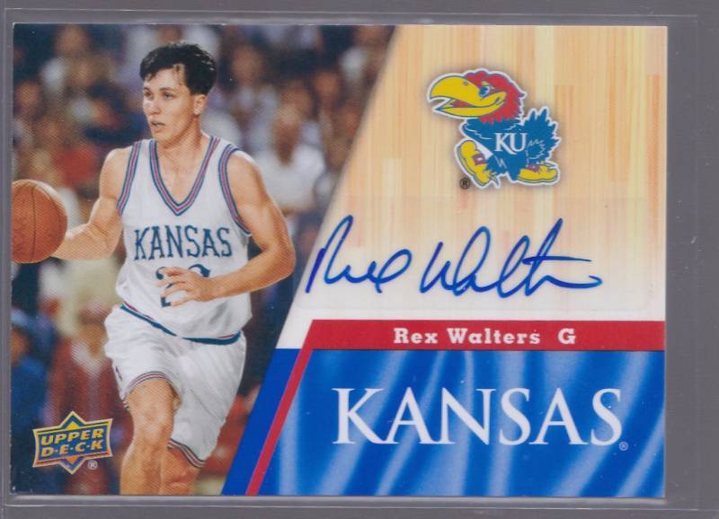 lot 1037 image: Autogaphed 2013 Upper Deck Rex Walters University of Kansas Jayhawks 100% Authentic