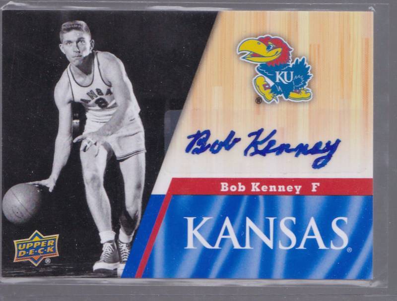 lot 1035 image: Autogaphed 2013 Upper Deck Bob Kenney University of Kansas Jayhawks 100% Authentic