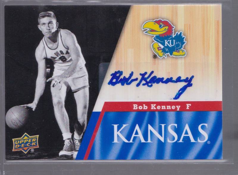lot 1046 image: Autogaphed 2013 Upper Deck Bob Kenney University of Kansas Jayhawks 100% Authentic