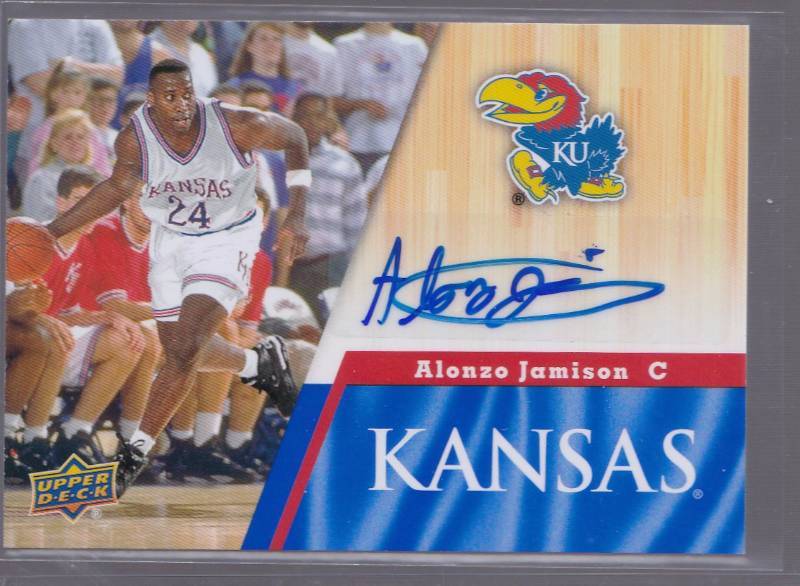 lot 1049 image: Autogaphed 2013 Upper Deck Alonzo Jamison University of Kansas Jayhawks 100% Authentic