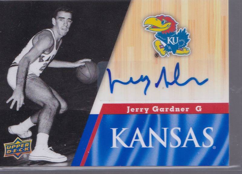 lot 1050 image: Autogaphed 2013 Upper Deck Jerry Gardner University of Kansas Jayhawks 100% Authentic