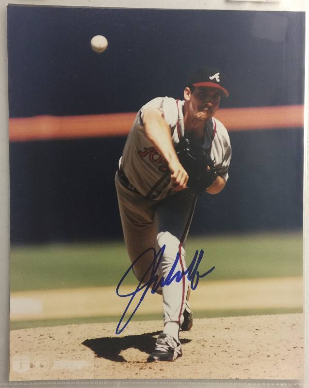 lot 1092 image: Two Signed 8 x 10 John Smoltz Atlanta Braves Photograph