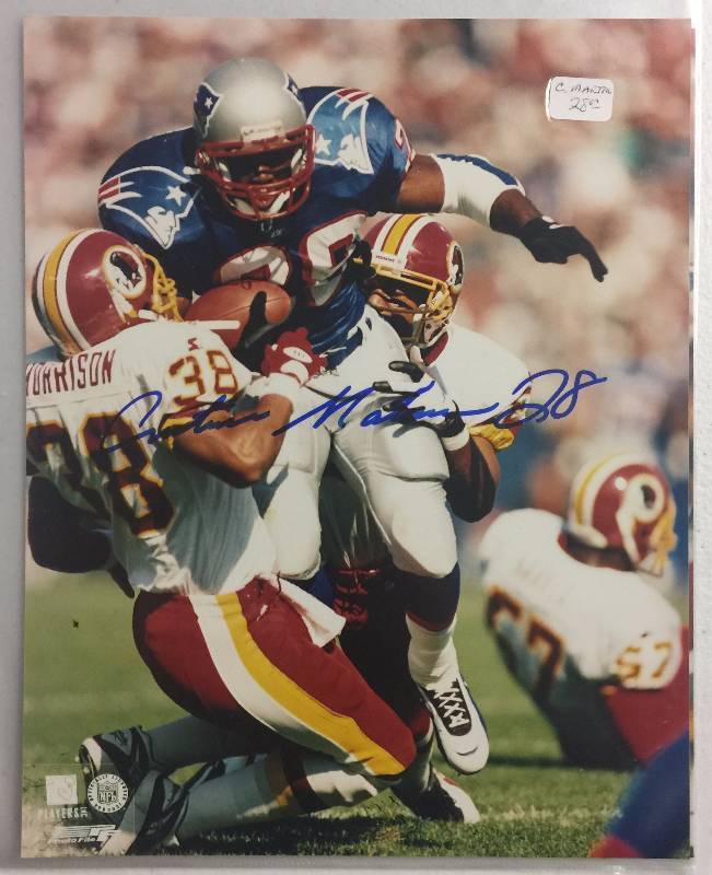 lot 1095 image: Three Signed 8x10 Curtis Martin New England Patriots NFL Photographs