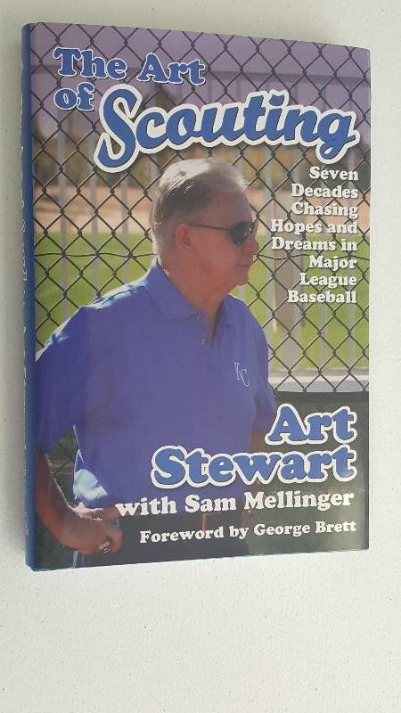 lot 1089E image: The Art of Scouting Autobiography by Art Stewart Signed with Inscription Royals HOF