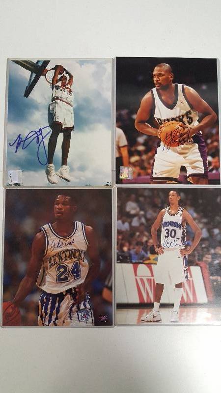 lot 1089JJ image: Autographed NBA Players 8x10 Photo Lot Marcus Camby, Antoine Walker, Glen Robinson & Kerry Kittles