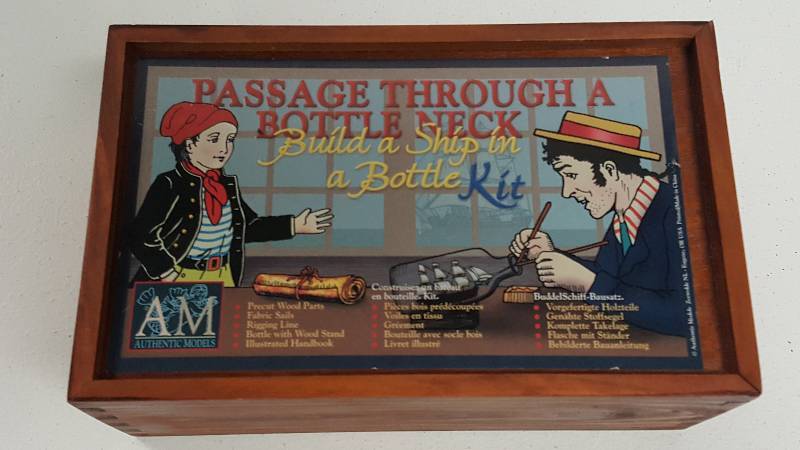 lot 1089ZZZ image: Passage Through a Bottle Neck Build A Ship Kit New Complete