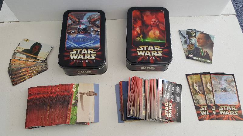 lot 1089HHH image: Star Wars Episode One Trading Card Lot Over 150 Cards with inserts & Stickers 99% Complete