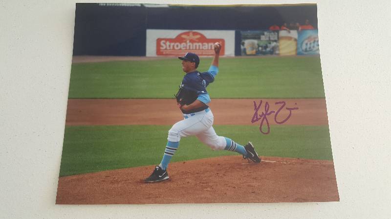 lot 1089C image: Kyle Zimmer Autographed 8x10 Kansas City Royals Future Phenom