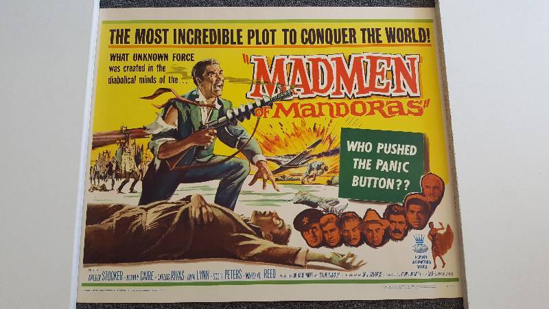 lot 1089II image: Original 1963 Sci-Fi Movie Poster Madmen of Mandoras Large Vintage Size 22x28