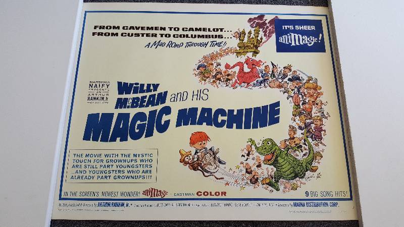 lot 1089LL image: Original 1965 Movie Poster Willy McBean and His Magic Machine Large Vintage Size 22x28