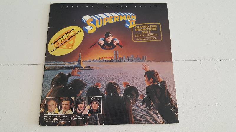 lot 1089NNN image: Superman 2 1981 Promo LP Record Laser-Etched Shield