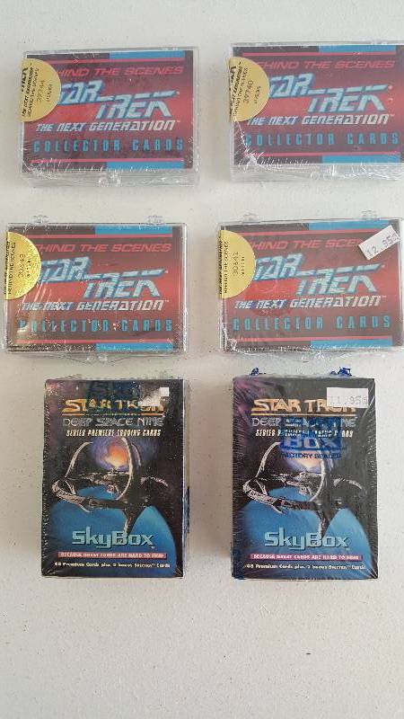 lot 1089OO image: Lot of 6 Star Trek Collector Trading Card Sets Next Generation & Deep Space Nine New Sealed