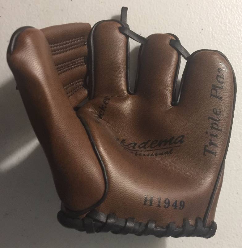 lot 1126 image: Vintage Akadema Triple Play Kids Baseball Glove
