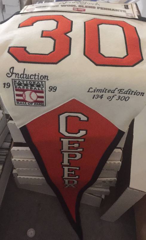 lot 1136 image: 1999 Orlando Cepeda Hall of Fame Induction Pennant Limited to 300