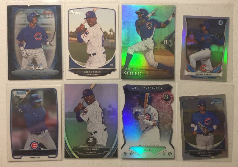 lot 1053 image: Eight Card Rookie Lot of New Kansas City Royals Jorge Soler  All Eight Rookie Cards
