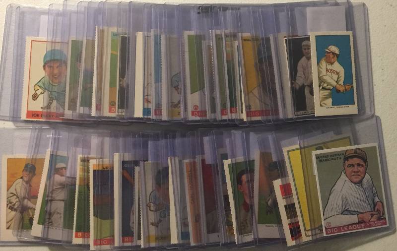 lot 1065 image: Huge 50 Card Vintage Reprint Throwback Lot Featuring Babe Ruth, Goudey & T209 Tobacco Cards
