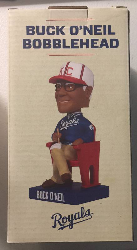 lot 1083 image: Buck ONeil Kansas City Royals Bobblehead Legacy Seat Kauffman Stadium Giveaway