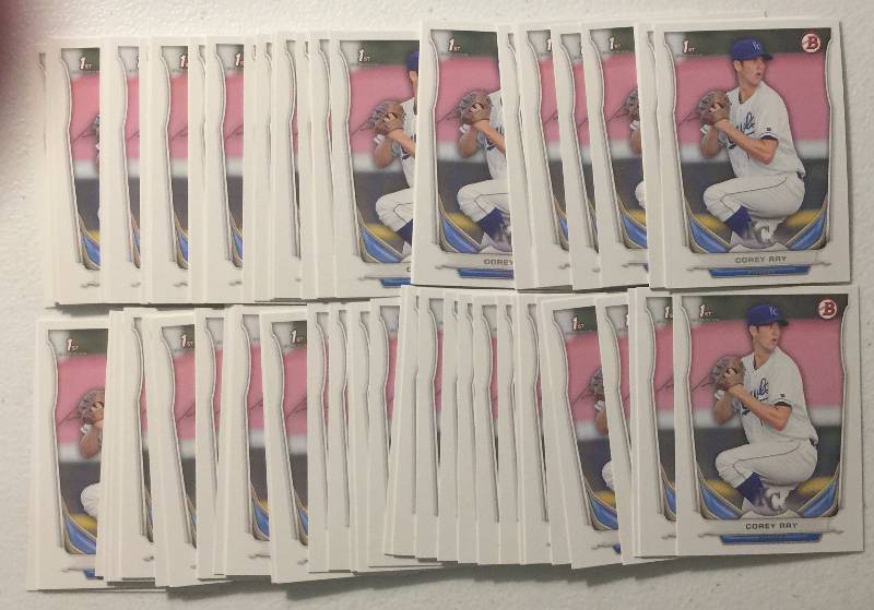 lot 1088C image: Investment Lot of 75 2014 Bowman Corey Ray Bowman Rookie Cards Kansas City Royals