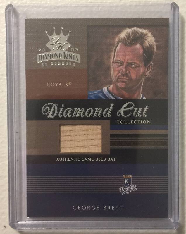 lot 1032C image: 2003 Diamond Kings George Brett Diamond Cut Game Used Kansas City Royals Bat