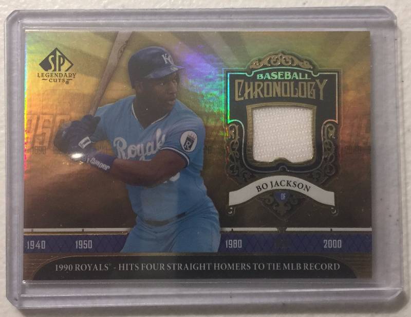 lot 1032B image: 2006 SP Legendary Cuts Bo Jackson Game Used Kansas City Royals Jersey 4 Homers in a Game