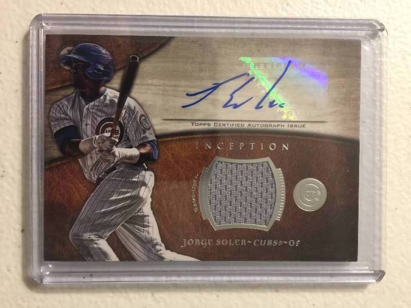 lot 1161 image: 2014 Bowman Inception Jorge Soler Rookie Autograph Jersey Newest Kansas City Royal