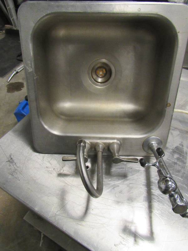 lot 1017 image: Drop In Stainless Steel Hand Sink