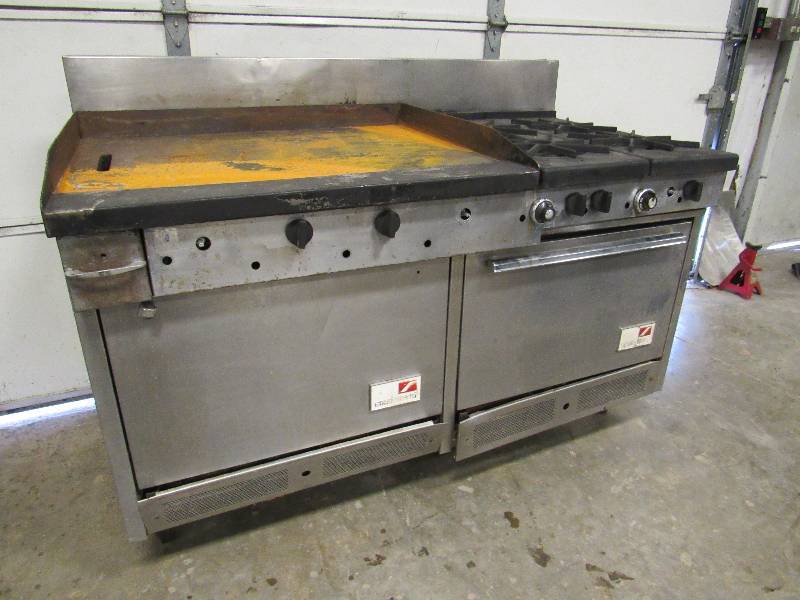lot 1063 image: 61 South Bend Range, Griddle, And Double Oven Combo