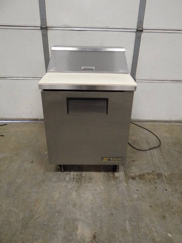 lot 1097 image: True Single Door Sandwich  Salad Prep Refrigerator With Poly Board