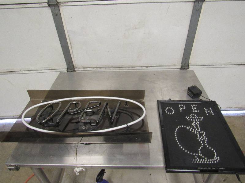 lot 1093 image: (2) Lighted Open Signs