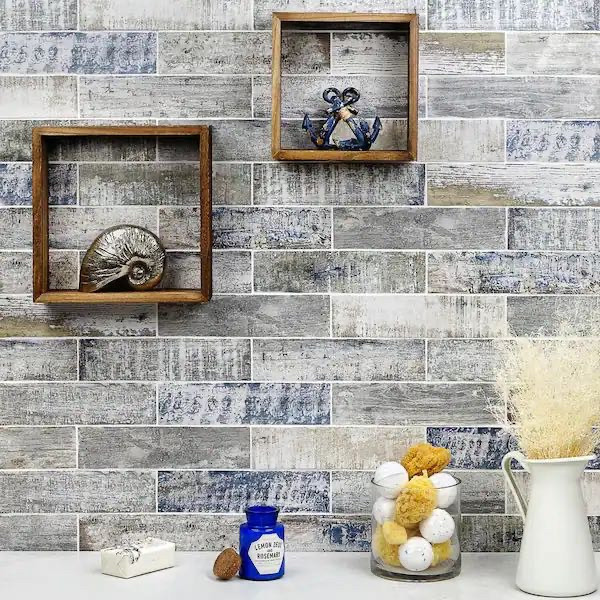 lot 66881 image: Ivy Hill Tile Strait Wood 3 in. x 12 in. 8mm Matte Ceramic Subway Wall Tile (22-piece 5.38 sq. ft.  box) -Retail 34.39
