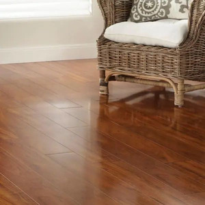 lot 66167 image: TrafficMaster High Gloss Jatoba 8 mm Thick x 5-58 in. Wide x 47-34 in. Length Laminate Flooring (18.65 sq. ft.  case), Light (Set of 10) -Retail $371.10