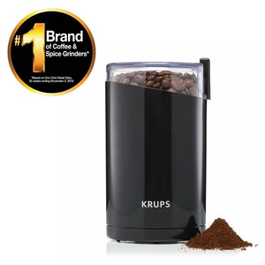 lot 66317 image: KRUPS Fast Touch Electric Coffee and Spice Grinder With Stainless Steel Blades Black