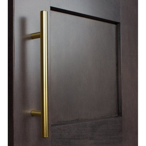 lot 66230 image: GlideRite 5 in. Center Modern Cabinet Pull Satin Gold (Set of 10) -Retail $39.95
