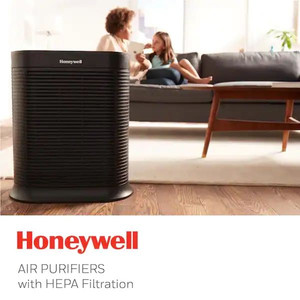 lot 66238 image: Honeywell AllergenPlus HEPA Air Purifier Airborne Allergen Reducer for Large Rooms (310 sq ft) Black - WildlfireSmoke Pollen Pet Dander and Dust Air Purifier HPA200 Retail $ 160.33