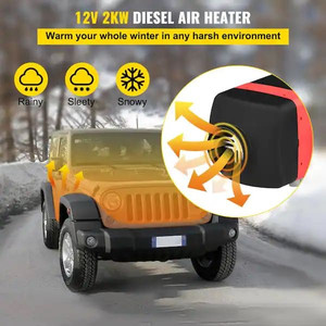 lot 66254 image: VEVOR 6750 BTU Diesel Air Heater 12 Volt 2,000 Watt Diesel Heater with Knob Switch for RV Motorhome Trailer Trucks Boats Retail $119.99