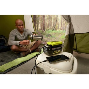 lot 66262 image: Ryobi 1004-040-931 40 Volt Compact Wired Lithium-Ion Battery Charger with USB Port Retail $36.99