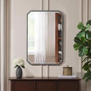 lot 66268 image: Home Decorators Collection Medium Octagonal Silver Beveled Glass Classic Accent Mirror (36 in. H x 24 in. W Retail $94.90