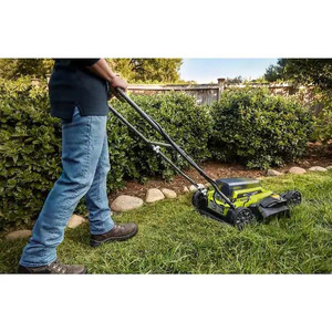 lot 66284 image: RYOBI 40V 18 in. 2-in-1 Cordless Battery Walk Behind Push Lawn Mower (TOOL ONLY) Retail $249.99