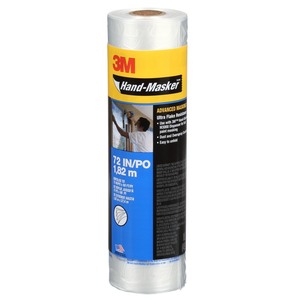 lot 66295 image: 3M Hand-Masker Advanced Masking Film AMF72 72 in x 90 ft x .35 mil 2 Pack Retail $21.99