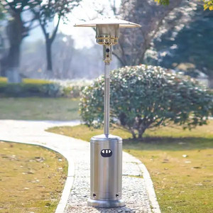 lot 66302 image: 48000 BTU Stainless Steel Patio Heater Retail $ 199.00