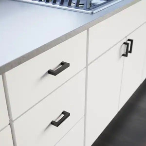 lot 66336 image: Franklin Brass Simple Modern Square 3 in. (76 mm) Matte Black Bar Drawer Pull (41-Pack) -Retail $81.79