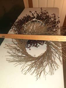 lot 1115 image: (2) Wreaths. (1) Twigs and the other cranberries