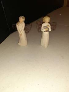 lot 1130 image: (2) Willow Tree figurines. Celebration and Angel of Learning