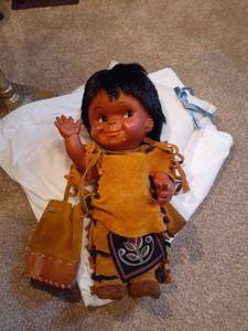lot 1173 image: Indian doll with pillow