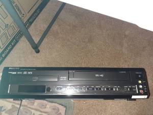 lot 1182 image: Philips DVD player and a VHS player