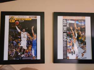 lot 2002 image: Two framed WSU basketball posters 23 x 19
