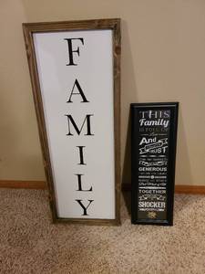 lot 2006 image: Wall decor, larger is 36 x 14