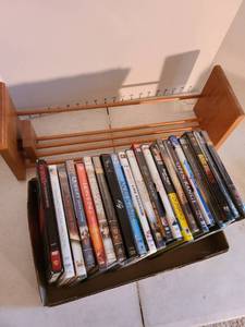 lot 2009 image: DVDs and rack